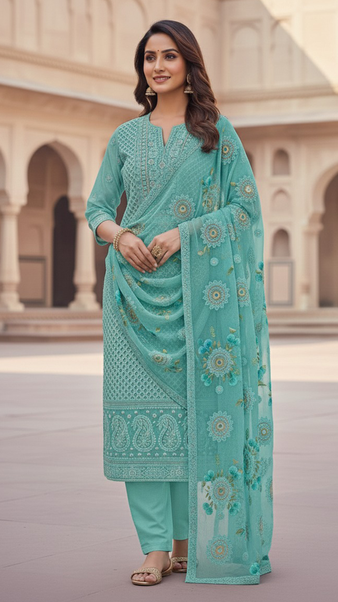 Shiffon Unstitched Suit