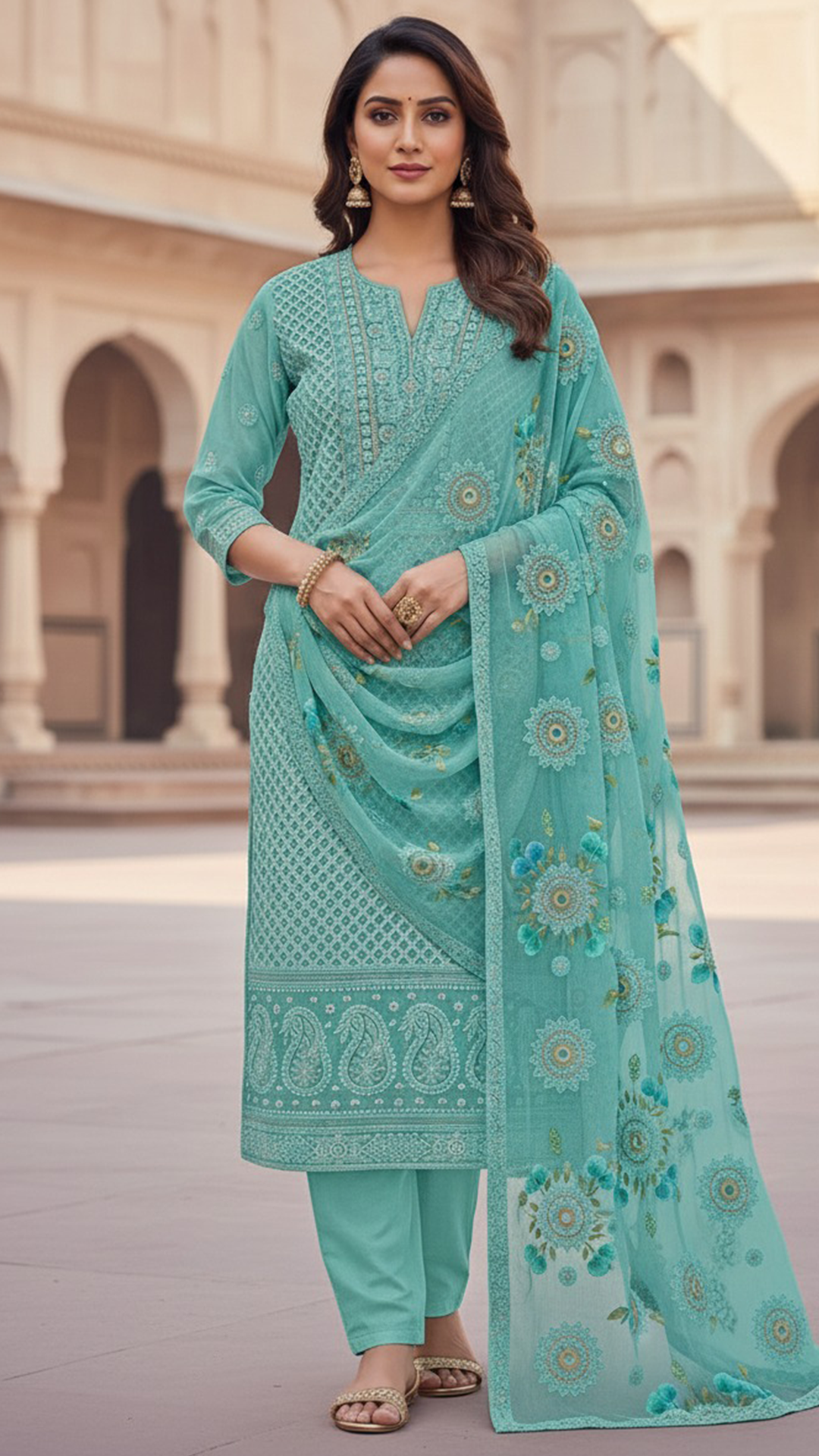 Shiffon Unstitched Suit