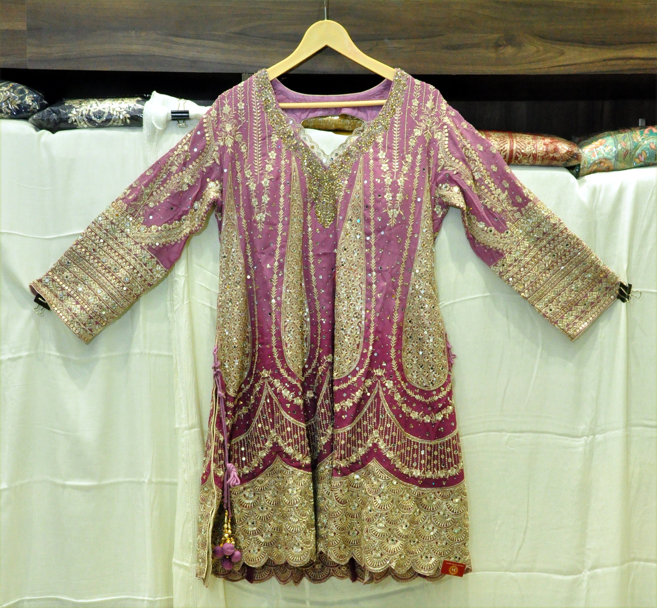 Shiffon Gorget Readymade Suit