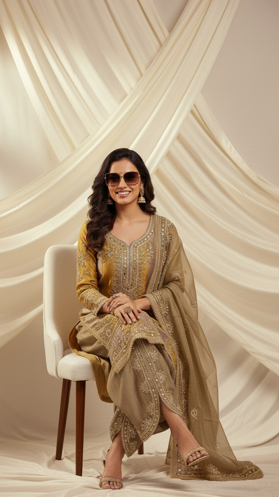 Digital Silk Readymade Suit